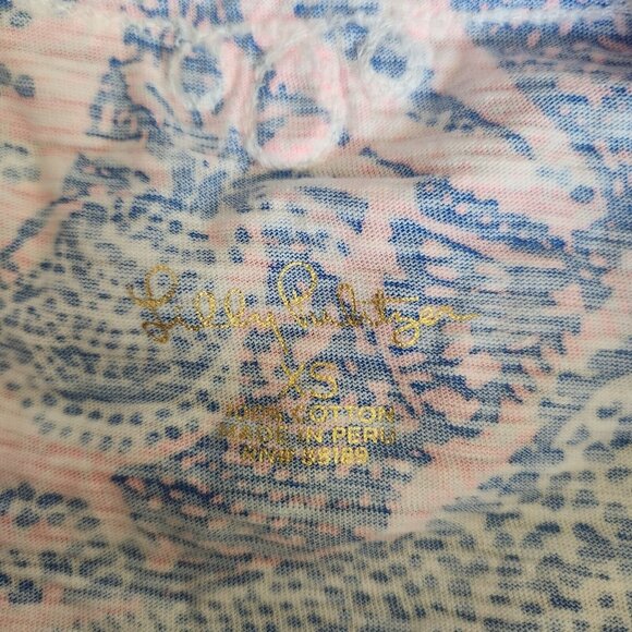 Lilly Pulitzer Kaia Knit Tunic Top Size XS Boca Blue Sea What I Sea - Picture 2 of 15